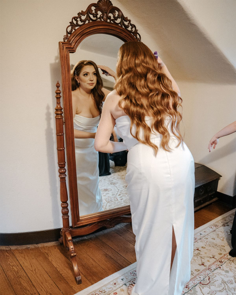 allure director of social media kassidy silva on wedding day  wedding hair and makeup ideas